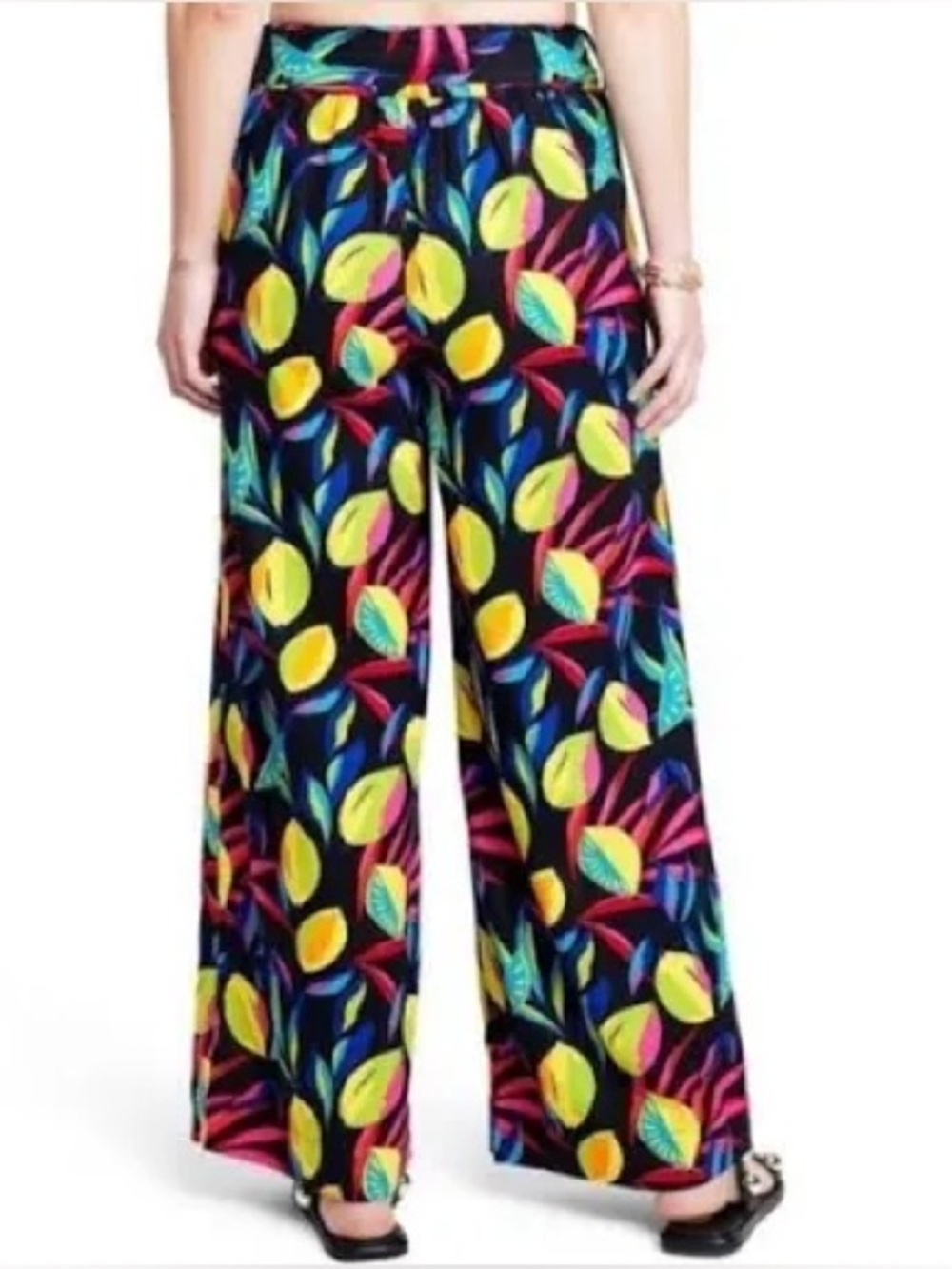 Tabatha Brown Tropical Wide Leg Pants - Sz XL